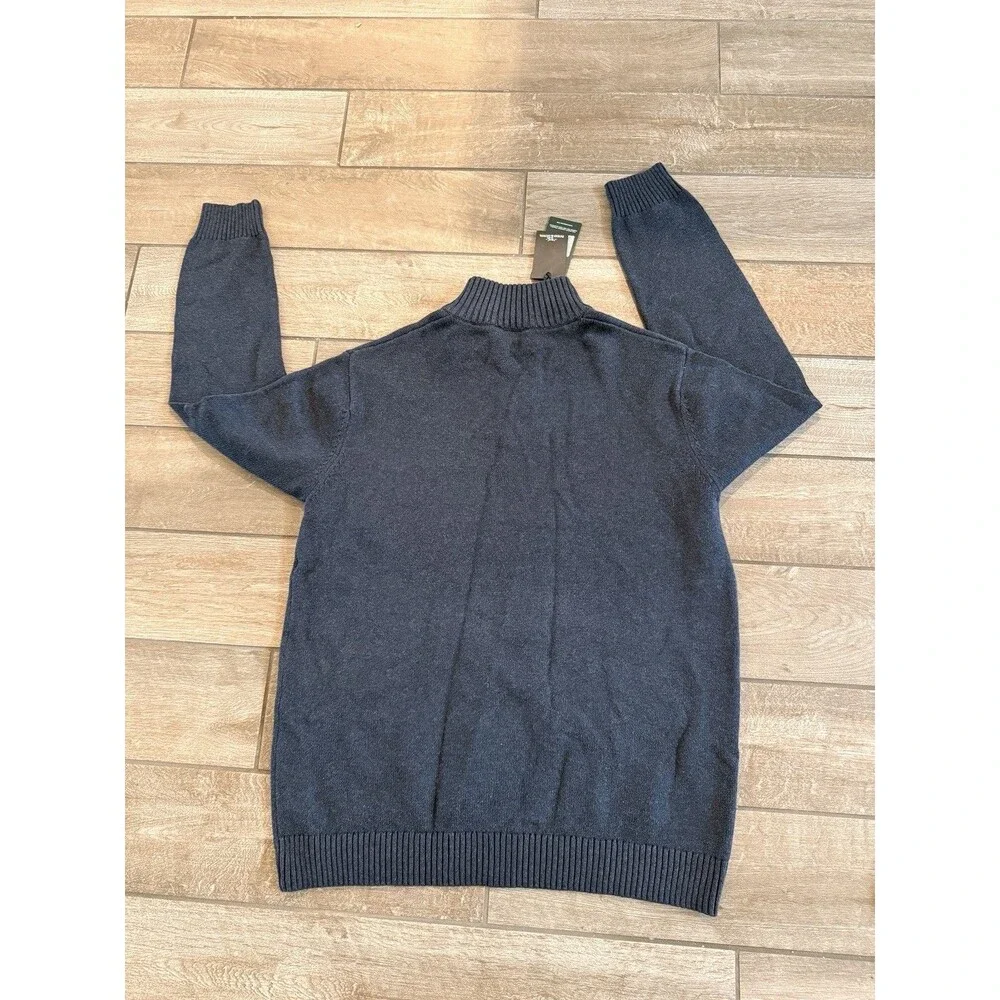 NWT Rodd&Gunn 1/4 Zip Mens 2XL Navy Half Zip 100% Cotton Casual Preppy